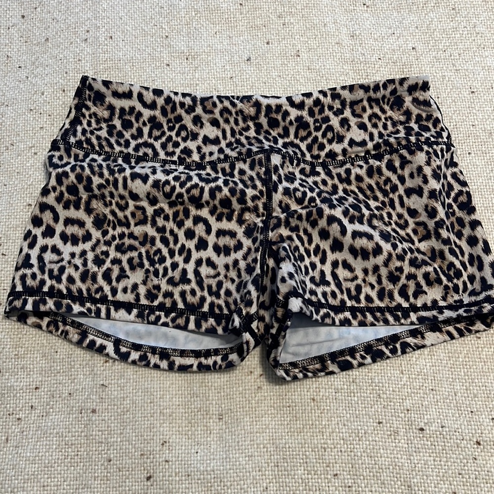 Savage Barbell Leopard Print Athletic Shorts